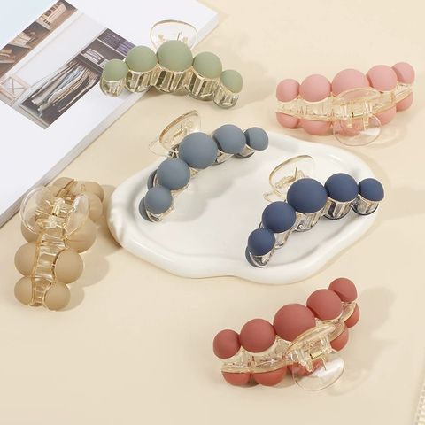 Women's Simple Style Color Block Plastic Hair Claws