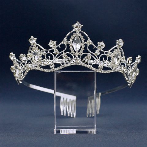 Women's Retro Crown Alloy Inlay Rhinestones Crown