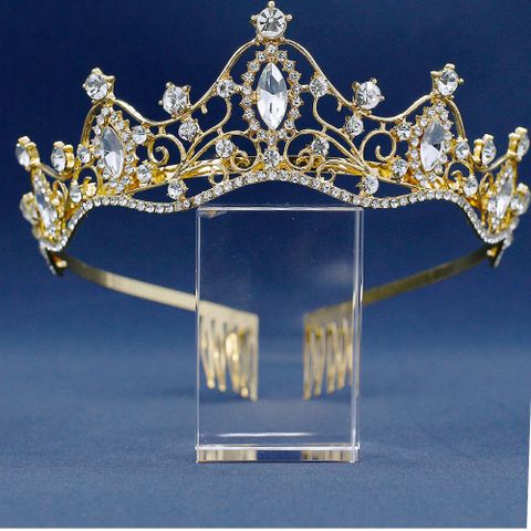 Women's Retro Crown Alloy Inlay Rhinestones Crown