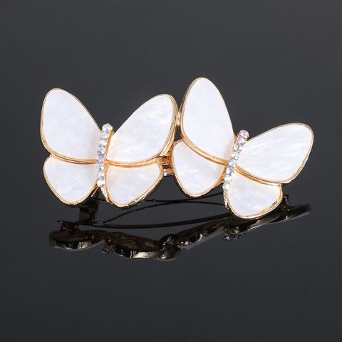 Women's Simple Style Classic Style Butterfly Zinc Alloy Inlay Rhinestones Hair Clip