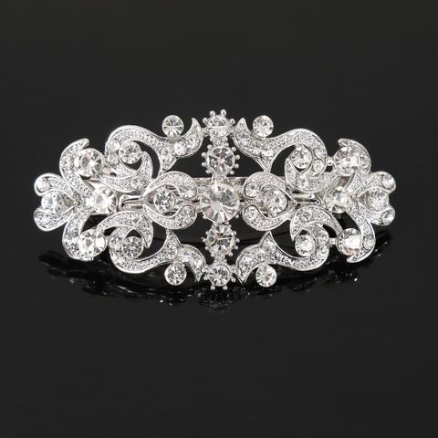 Women's Simple Style Solid Color Zinc Alloy Inlay Hair Clip