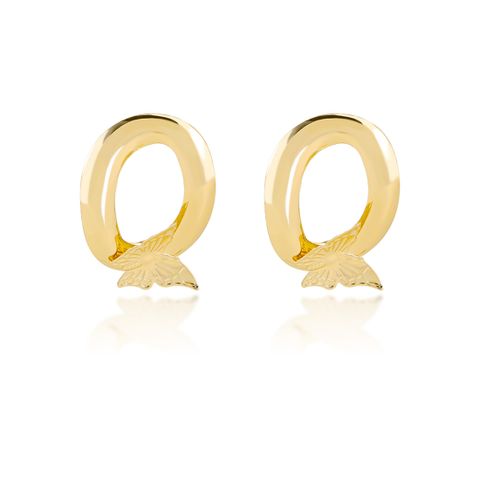 1 Pair Elegant Glam Exaggerated Butterfly Iron Gold Plated Ear Studs