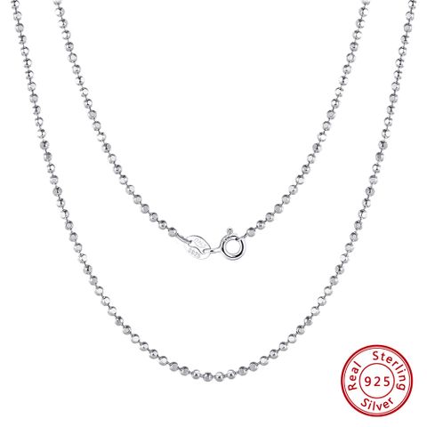 Sterling Silver White Gold Plated Rhodium Plated Silver Plated Simple Style Plating Geometric Necklace