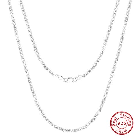 Sterling Silver 18K Gold Plated White Gold Plated Silver Plated Simple Style Plating Geometric Necklace