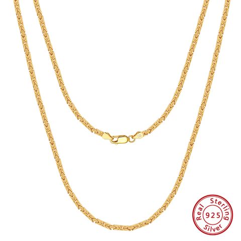 Sterling Silver 18K Gold Plated White Gold Plated Silver Plated Simple Style Plating Geometric Necklace