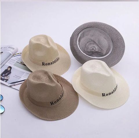 Men's Straw Hat Summer Foreign Trade Sun Hat Upturned Eaves Top Hat Outdoor Breathable Foldable Sun Hat Middle-Aged And Elderly Summer Hat