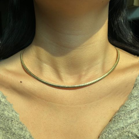 304 Stainless Steel 18K Gold Plated Simple Style Artistic Solid Color Choker