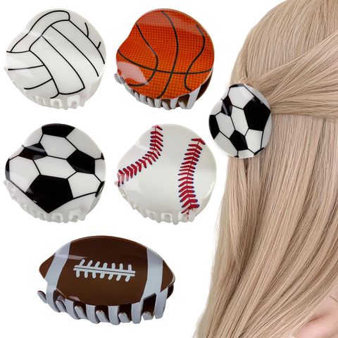 Women's Casual Basketball Football Arylic Acetic Acid Sheets Handmade Hair Claws