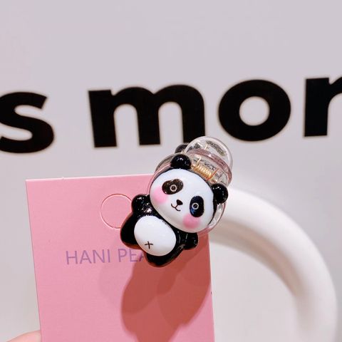 Ig Style Cute Panda Plastic Cloth Resin Hair Clip Hair Tie Hair Claws