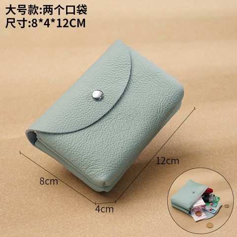 Women's Solid Color Leather Buckle Coin Purses