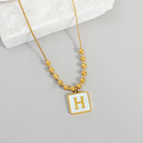 304 Stainless Steel Copper 18K Gold Plated Cute Classic Style Plating Inlay Letter Smiley Face Zircon Pendant Necklace Necklace