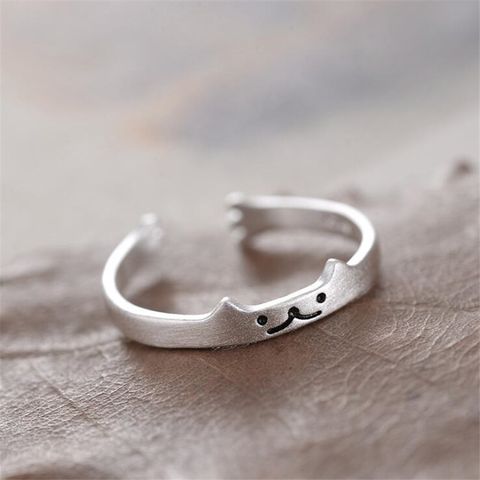 Copper Silver Plated Simple Style Animal Open Rings