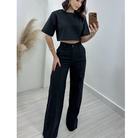 Casual Daily Date Women's Simple Style Solid Color Polyester Distressed Pants Sets Pants Sets