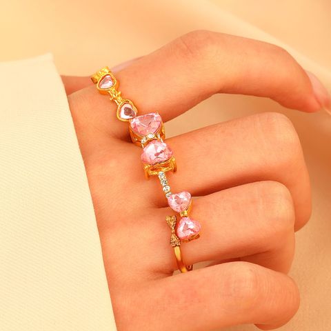 IG Style Simple Style Bow Knot Rhinestones Alloy Wholesale Open Rings