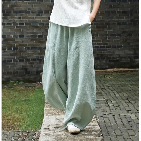 Women's Holiday Daily Simple Style Solid Color Full Length Pocket Casual Pants Harem Pants