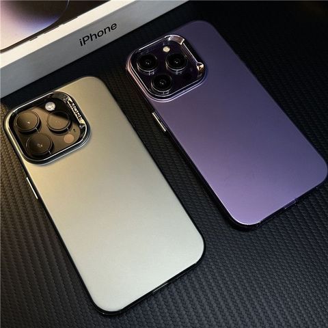 Plastic Solid Color Simple Style Phone Cases Phone Accessories