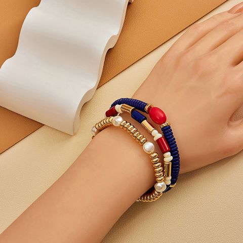 Glam Simple Style Geometric Plastic Wholesale Wristband