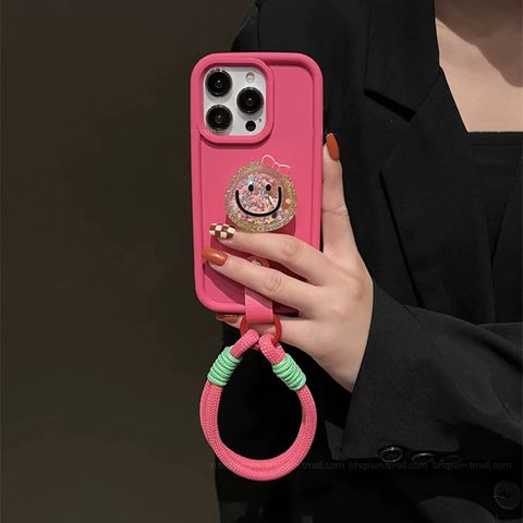 Silica Gel Smiley Face Sweet Simple Style Phone Accessories