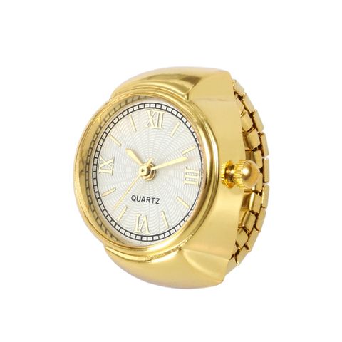 Casual Novelty Round Single Folding Buckle Ring Table Quartz Women's Watches
