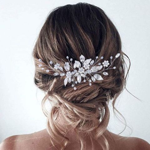 Women's Simple Style Flower Metal Inlay Zircon Hair Clip