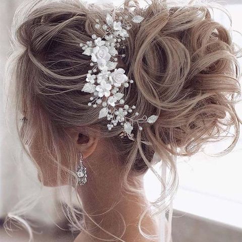 Women's Elegant Flower Alloy Inlay Pearl Hair Clip