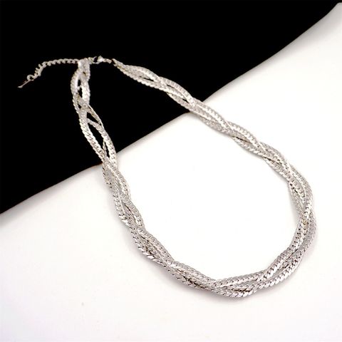 Titanium Steel Simple Style Handmade U Shape Necklace