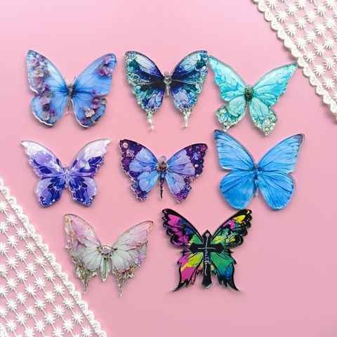 1 Piece Diameter 3mm Hole Under 1mm Arylic Acrylic Butterfly Pendant