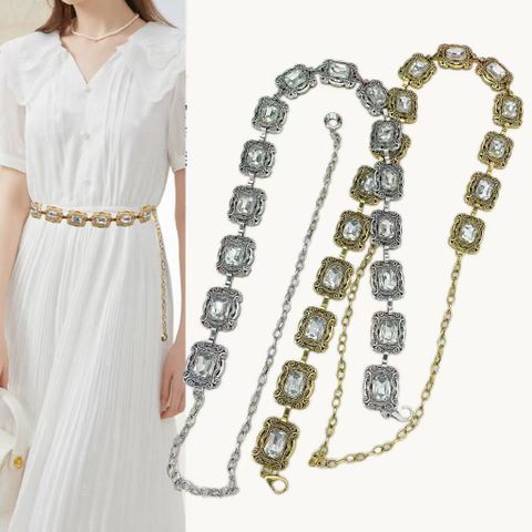 Elegant Classical Queen Geometric Alloy Plastic Women's Chain Belts