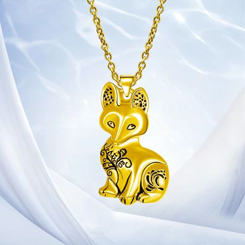 Basic Classic Style Artistic Fox Alloy Gold Plated Silver Plated Unisex Pendant Necklace