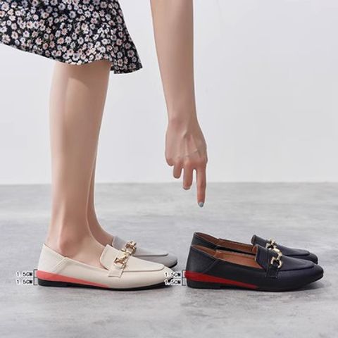 Women's Casual Solid Color Square Toe Flats