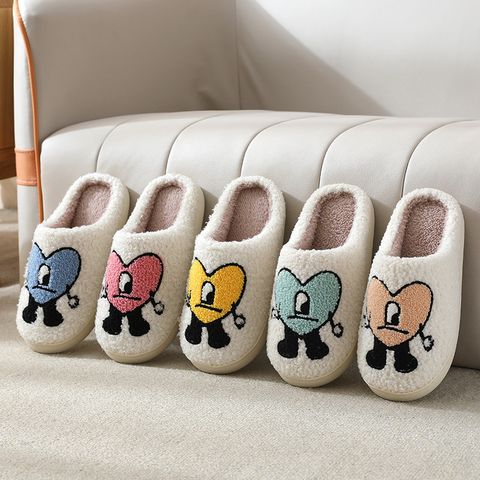 Unisex Casual Cartoon Round Toe Home Slippers
