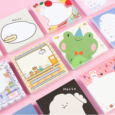 Cute Color Cartoon Pattern Can Stick N Times Message Stickers