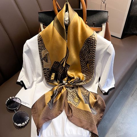 Scarf Female Spring And Autumn Thin Korean Sunscreen Dual-use Shawl Square Scarf