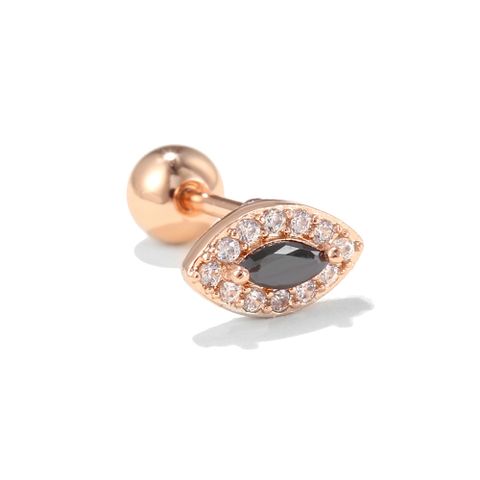 Fashion Eye Copper Earrings Piercing Screw Ball Ear Stud Devil's Eye Ear Bone Nails Jewelry Wholesale