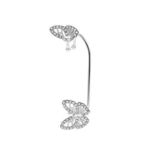 Fashion Diamond Butterfly Ear Drop Female Non-pierced Alloy Ear Clip