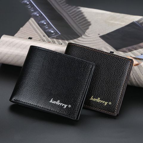 Basic Solid Color Square Flip Cover Small Wallet