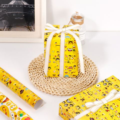 Children's Day Funny Emoji Face Paper Party Gift Wrapping Supplies