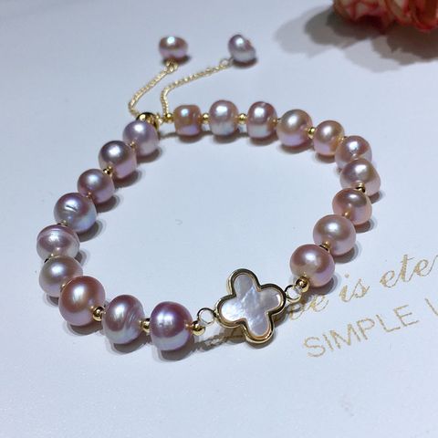 Elegant Korean Style Geometric Freshwater Pearl Bracelets