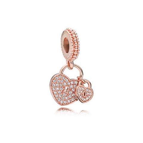 Ig Style Letter Heart Shape Lock Alloy Plating Inlay Rhinestones Charms Jewelry Accessories