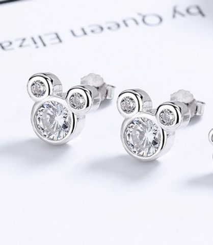 1 Pair Classic Style Cartoon Plating Inlay Sterling Silver Zircon Ear Studs