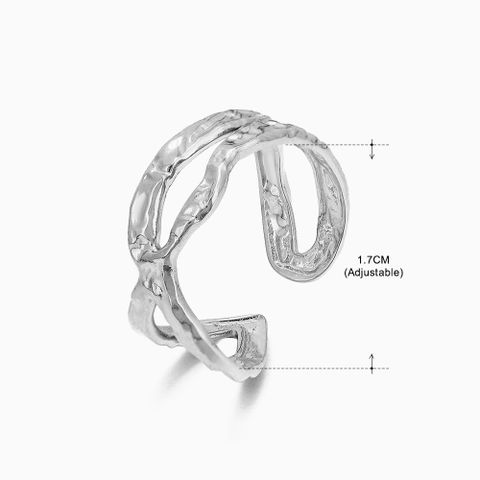 Elegant Streetwear Star Moon Stainless Steel Plating Open Rings