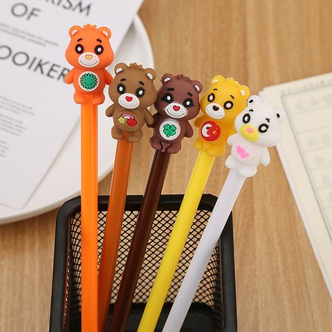 Cartoon Bear Gel Pen Creative Learning Stationery Cute Roller Pen