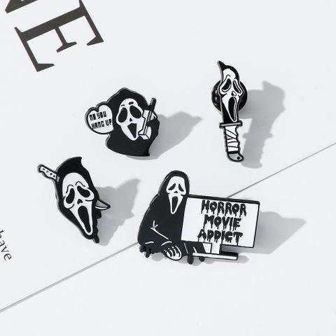 European And American Punk Halloween Skull Oil Drip Brooch Cartoon Bag Accessories Holiday Alloy Badge Wholesale