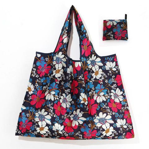 Cute Pastoral Flower Polyester Composite Needle Punched Cotton Shopping Bags