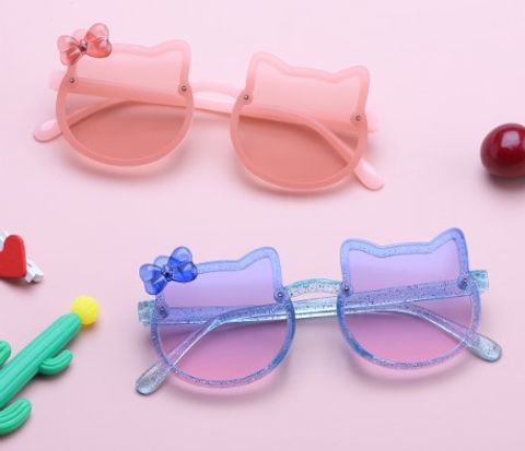 Cute Cat Ac Special-shaped Mirror Full Frame Kids Sunglasses