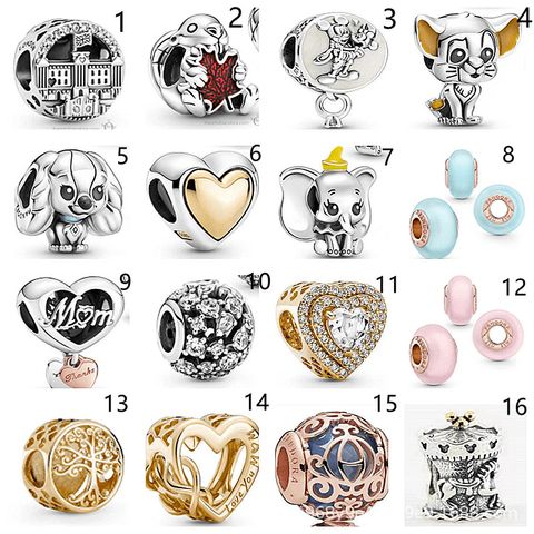 Cute Simple Style Round Dog Heart Shape Copper Plating Inlay Zircon Jewelry Accessories