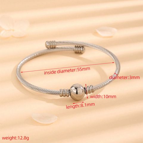 Elegant Vintage Style Roman Numeral Titanium Steel 18K Gold Plated Rose Gold Plated Acrylic Bangle In Bulk