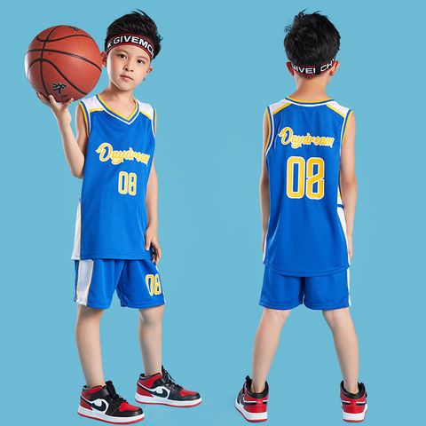 Sports Letter Patchwork Polyacrylonitrile Fiber Boys Clothing Sets