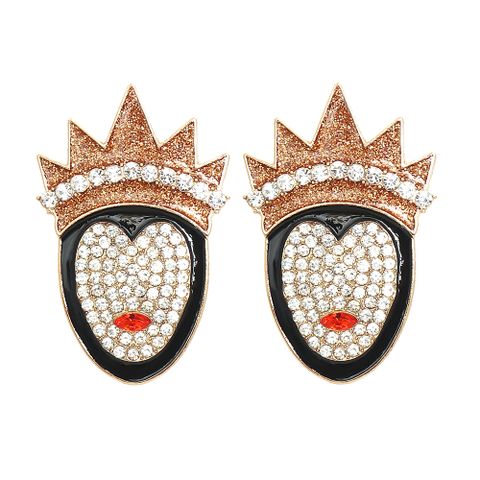 Halloween Queen Shape Diamond Earrings Wholesale Jewelry Nihaojewelry