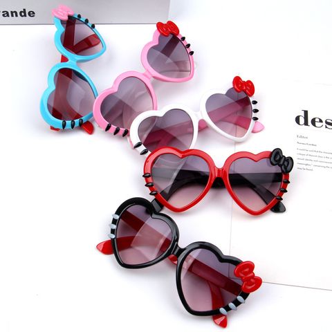 Cute Heart Shape Plastic Special-shaped Mirror Full Frame Kids Sunglasses
